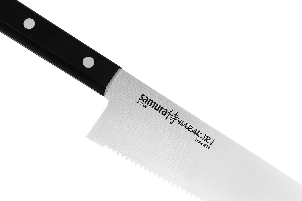 Couteau de Chef dentelé Samura HARAKIRI 8.2"/208 mm. Black - BBQ Québec