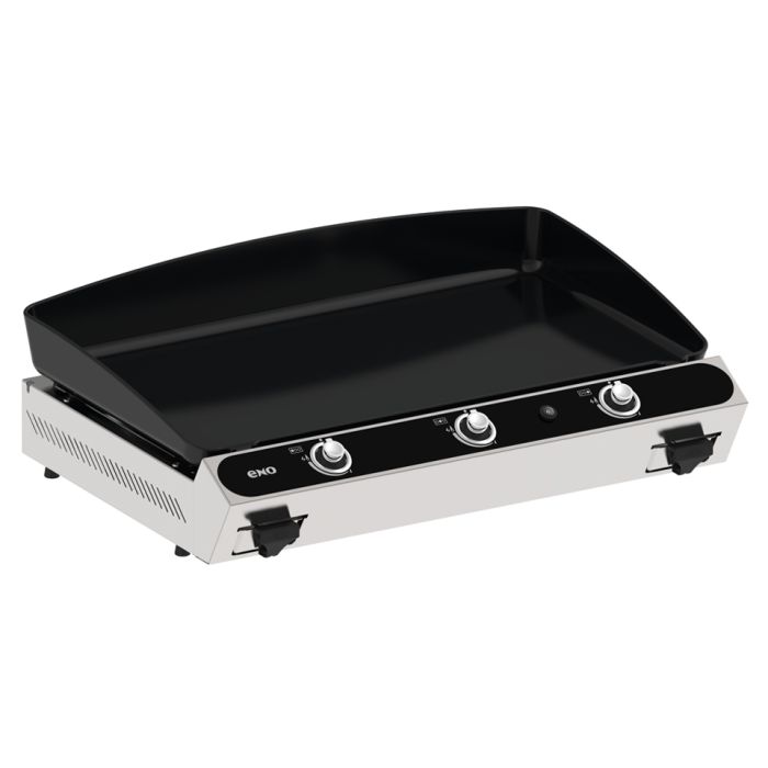 ENO - Plancha BERGERAC 3000 Stainless 3 feux gaz en fonte émaillée - Châssis inox - 531732014801 - BBQ Québec