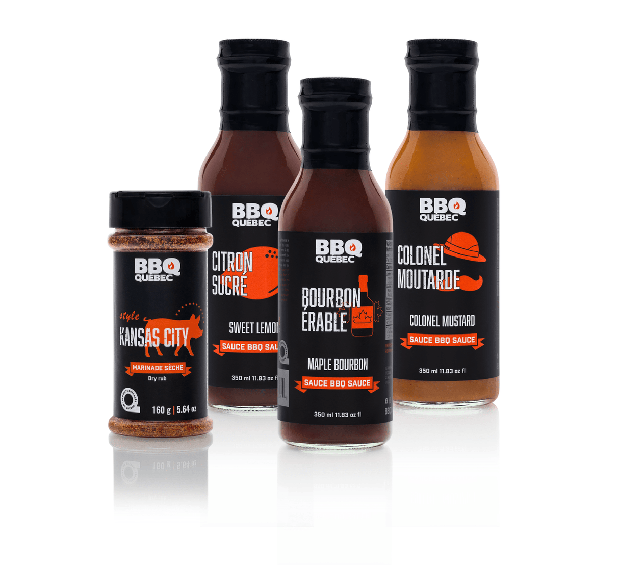 Ensemble Recette Maïs(Épice Kansas, Sauce Citron Sucré, Sauce Colonel Moutarde, Sauce Bourbon Érable) - BBQ Québec