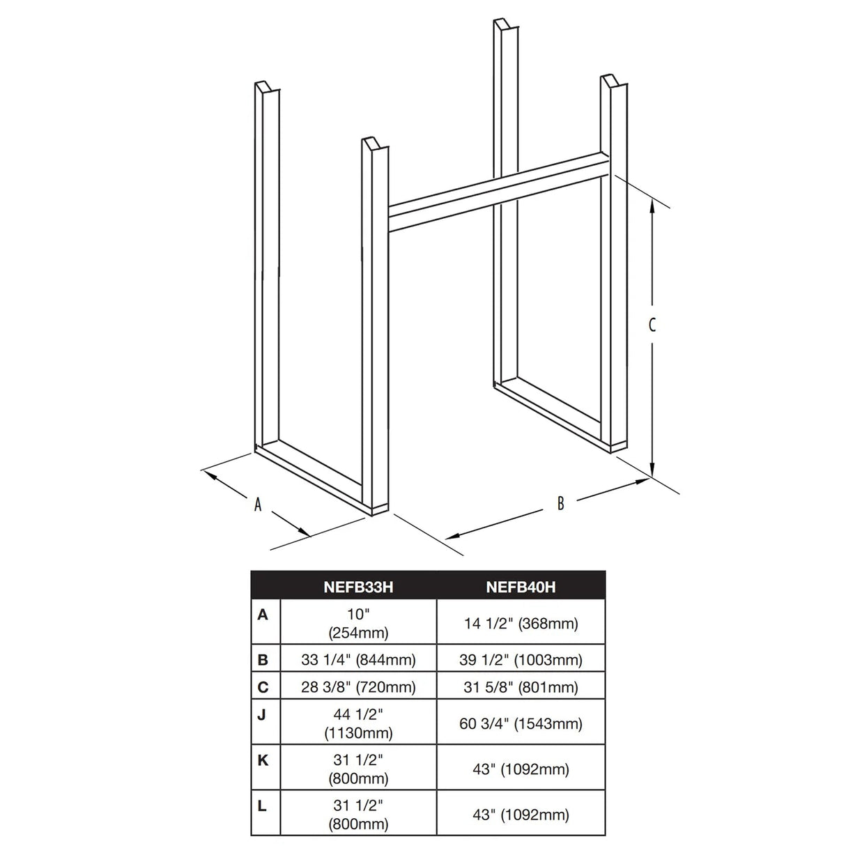Foyer électrique encastré Ascent 33" - NEFB33H - BBQ Québec