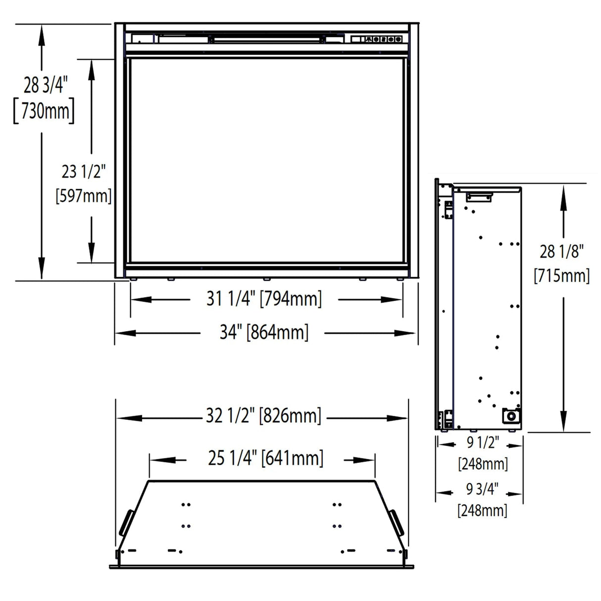 Foyer électrique encastré Ascent 33" - NEFB33H - BBQ Québec