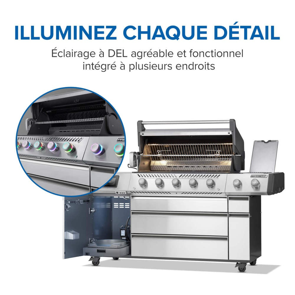 PRO665VXRSIBNSS - Gril Prestige PRO 665 Élite au gaz naturel avec technologie intelligente et boîte à fumage électrique