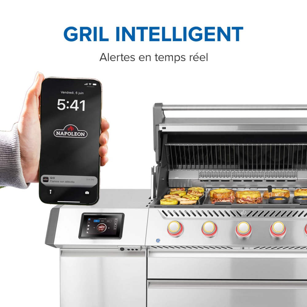 PRO665VXRSIBPSS - Gril Prestige PRO 665 Élite au propane avec technologie intelligente et boîte à fumage électrique