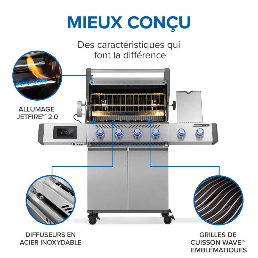 PRO500VXRSIBPSS - Gril Prestige PRO 500 au propane avec technologie intelligente