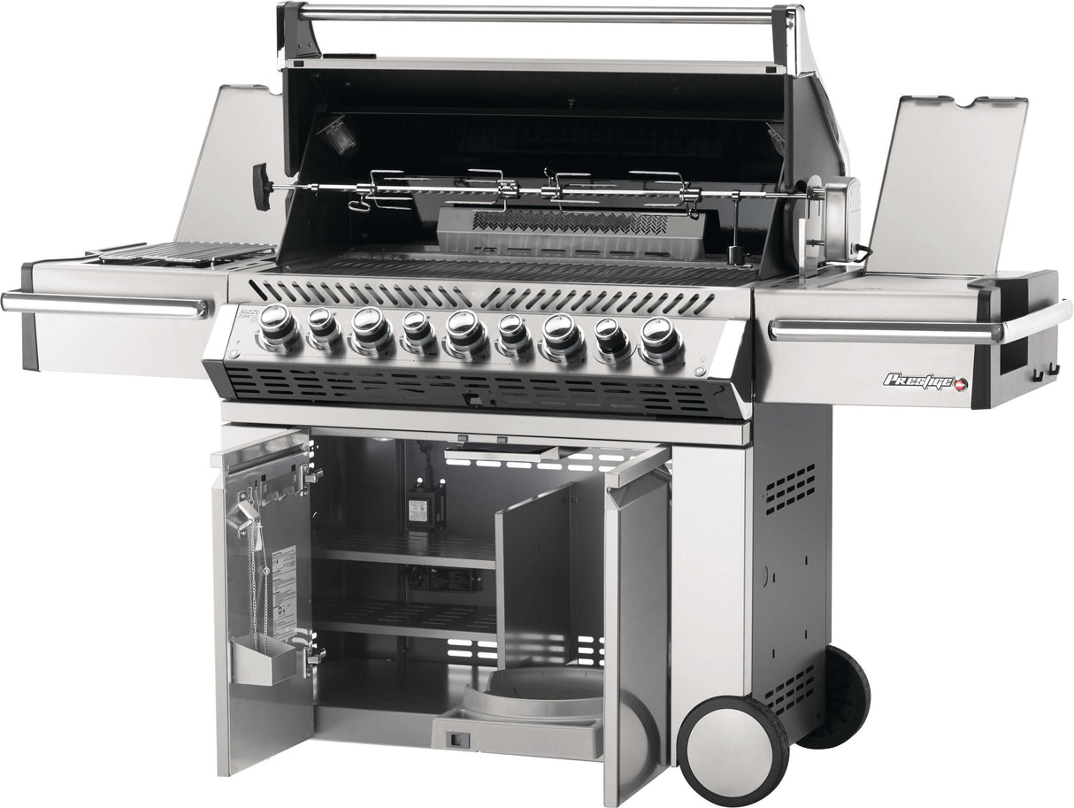 Napoleon Prestige PRO 665 Propane BBQ avec brûleurs arrière et latéral infrarouges - BBQ Québec