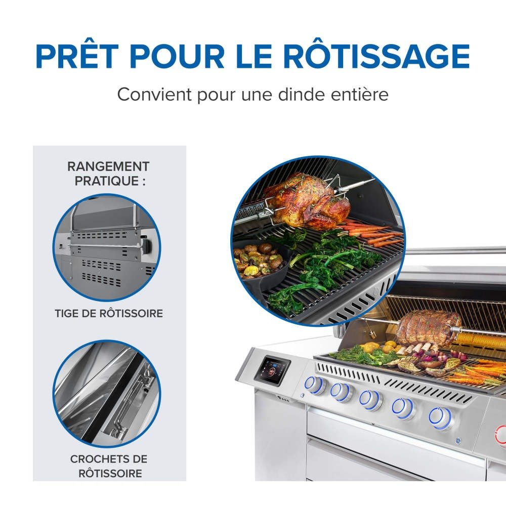 PRO665VXRSIBNSS - Gril Prestige PRO 665 Élite au gaz naturel avec technologie intelligente et boîte à fumage électrique - BBQ Québec