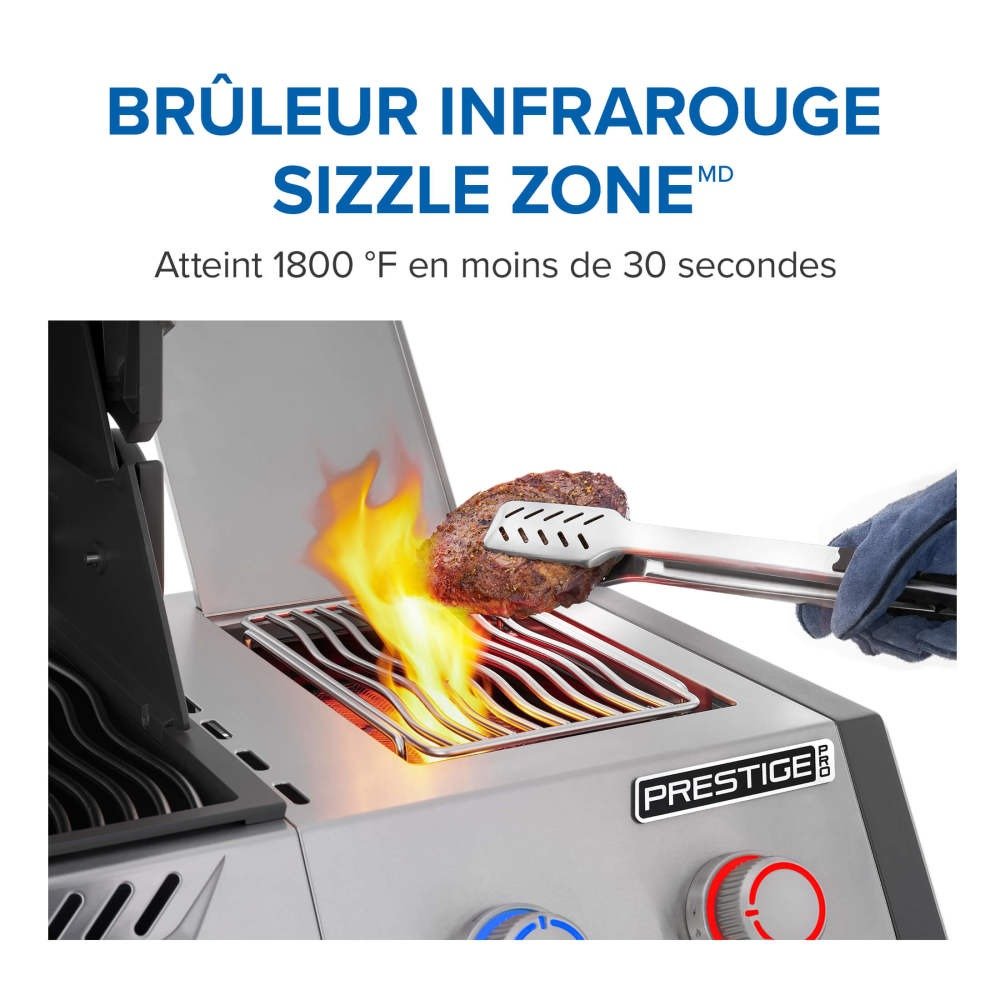 PRO665VXRSIBPSS - Gril Prestige PRO 665 Élite au propane avec technologie intelligente et boîte à fumage électrique - BBQ Québec