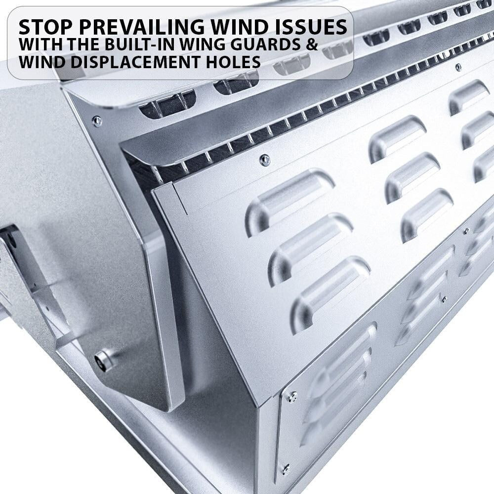 Ruby4BIR - LP – Ruby 36" à 4 brûleurs Pro - Sear avec brûleur infrarouge, moteur de rôtisserie, tige avec lumières DEL, grille de saisie haute température – propane - BBQ Québec