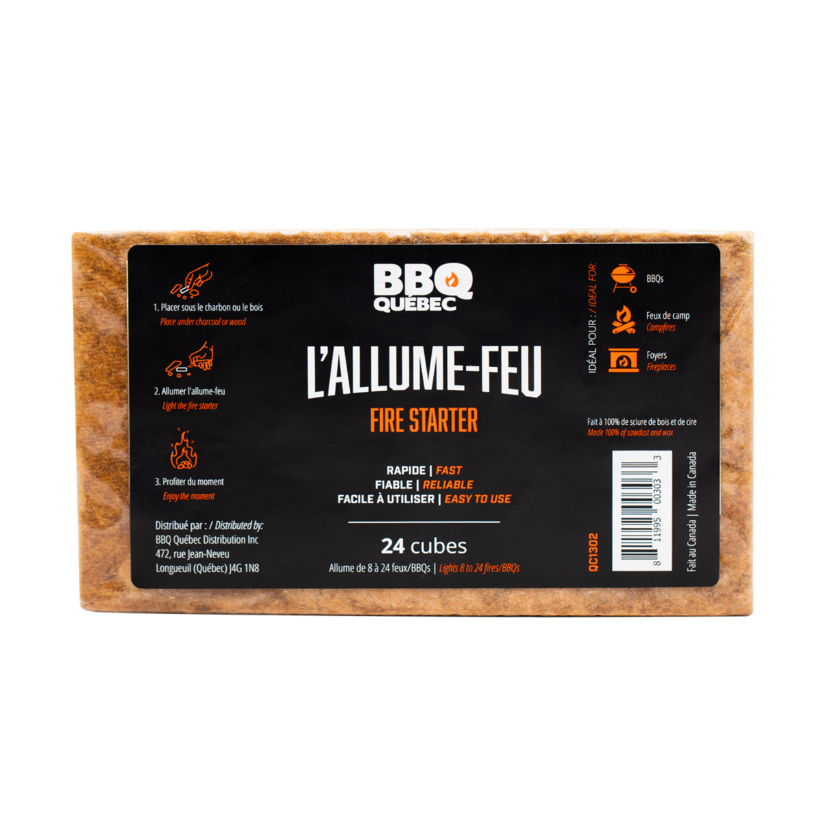 Allume-Feu BBQ Quebec (24 Cubes)