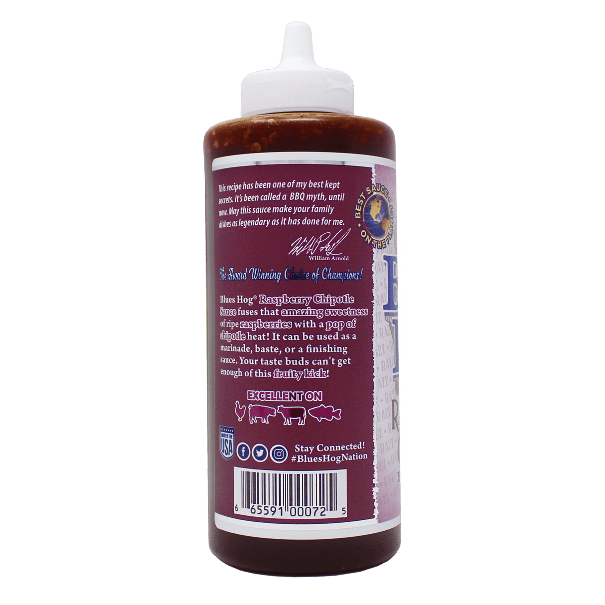Sauce BBQ chipotle aux framboises 739 ml (25 oz) - BBQ Québec