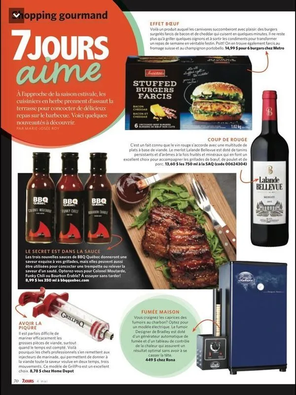 7 JOURS AIME LES SAUCES BBQ QUÉBEC - BBQ Québec
