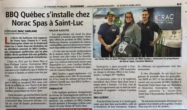 BBQ QUÉBEC S'INSTALLE CHEZ NORAC - BBQ Québec