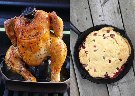 MAX LAVOIE PRÉSENTE SA RECETTE DE POULET SUR CANETTE ET DE PUDDING AUX FRAISES. - BBQ Québec