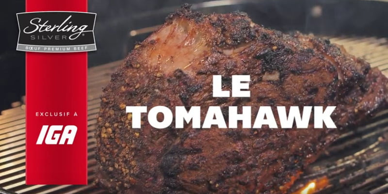 IGA – Tomahawk Sterling Silver sur le BBQ
