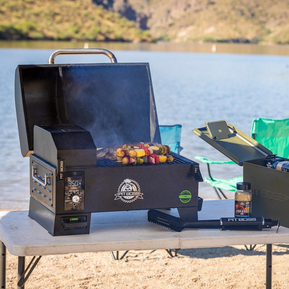 10798 - PB150PPB - Fumoir Granules Portatif, alimentée par batterie - BBQ Québec
