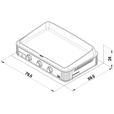 570332014801 - PLANCHA ENOSIGN 80 STAINLESS - BBQ Québec