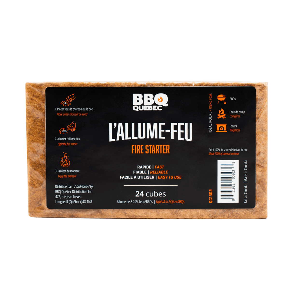 Allume - Feu BBQ Quebec (24 Cubes) - BBQ Québec