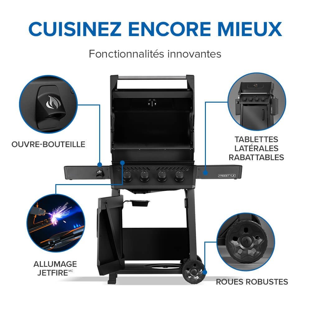 F425DNMK - 1 - Napoleon - Freestyle 425 noir mat - GN - BBQ Québec