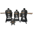 GLB2100HN - GLAMOUR KAMADO 21" AU CHARBON, CONST. EN CÉRAMIQUE NOIR - BBQ Québec