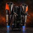 Jetpack BBQ Nation Édition Clippers – deux turbines, harnais en carbone et panneaux orange BBQ Québec