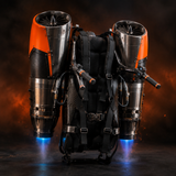 Jetpack BBQ Nation Édition Clippers – deux turbines, harnais en carbone et panneaux orange BBQ Québec