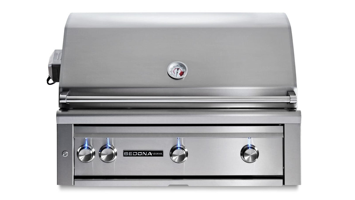 L601PSR - LP – Sedona – BBQ encastrable 36 po avec rôtisserie – 1 brûleur infrarouge ProSear et 2 brûleurs tubulaires en acier inoxydable. - BBQ Québec