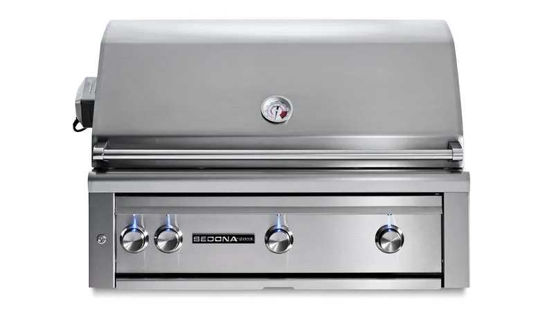L601PSR - LP – Sedona – BBQ encastrable 36 po avec rôtisserie – 1 brûleur infrarouge ProSear et 2 brûleurs tubulaires en acier inoxydable. - BBQ Québec