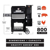 MB20040221 - Gravity Series 800 Digital Charcoal Griddle + Grill + Smoker - BBQ Québec
