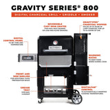 MB20040221 - Gravity Series 800 Digital Charcoal Griddle + Grill + Smoker - BBQ Québec