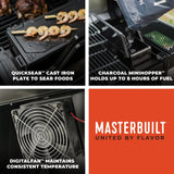 MB20041124 - AutoIgnite 545 Digital Charcoal Grill + Smoker - BBQ Québec