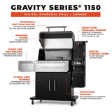 MB20041525 - Gravity Series 1150 Digital Charcoal Grill and Smoker - BBQ Québec