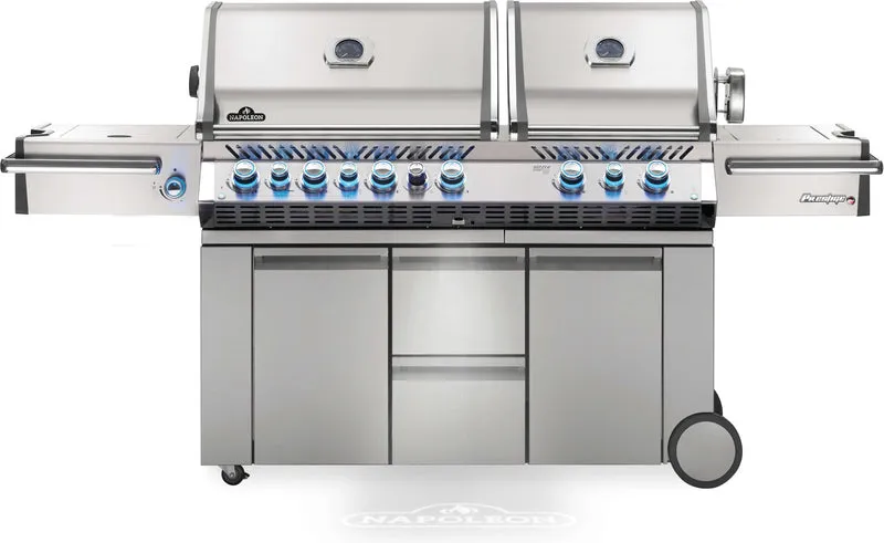 Napoleon Prestige PRO 825 Propane BBQ avec brûleur latéral double à contrôle indépendant, et brûleurs de cuve et arrière infrarouges - BBQ Québec