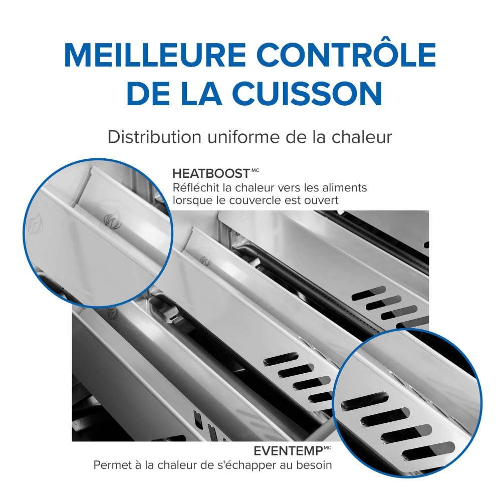 PRO665VXRSIBNSS - Gril Prestige PRO 665 Élite au gaz naturel avec technologie intelligente et boîte à fumage électrique - BBQ Québec