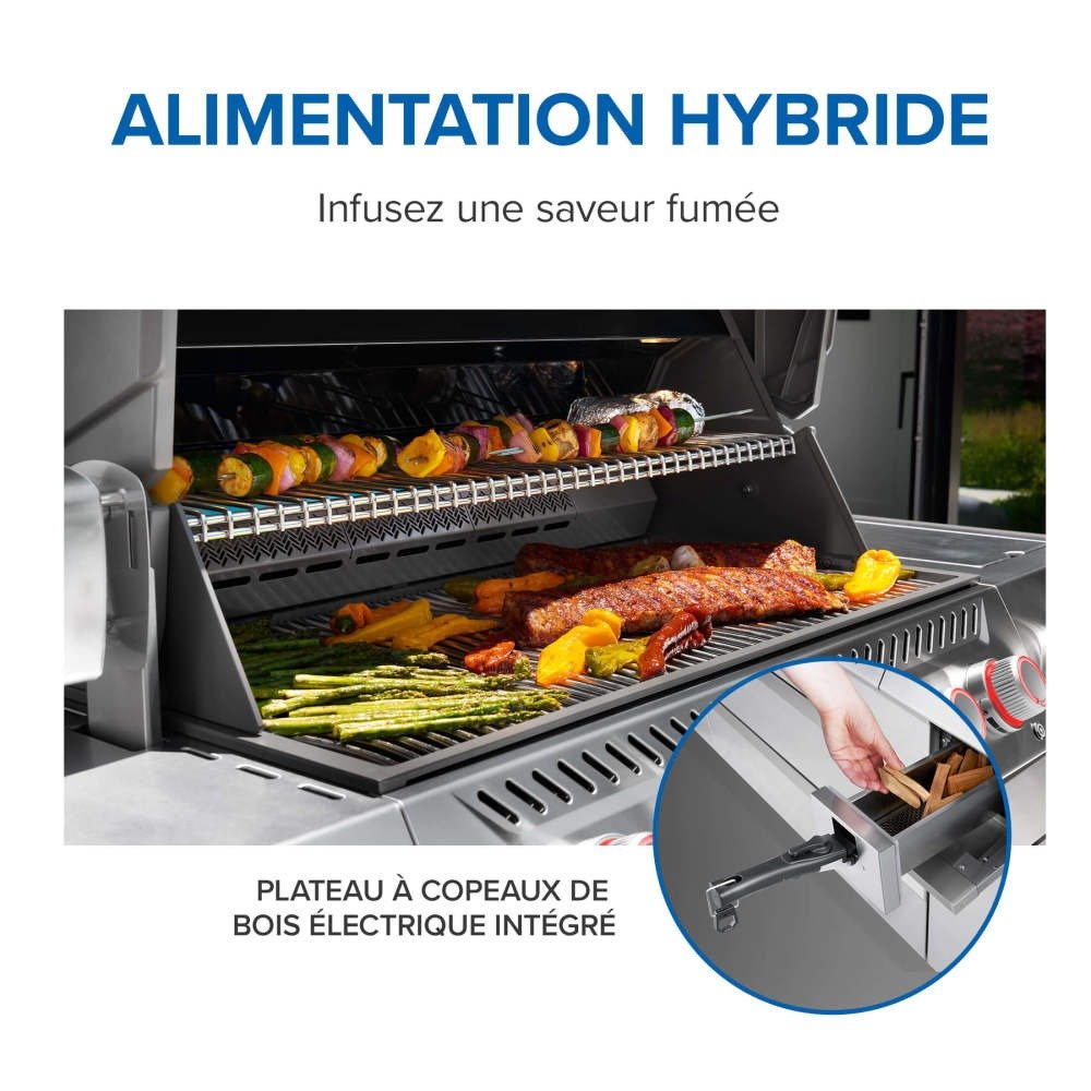 PRO665VXRSIBNSS - Gril Prestige PRO 665 Élite au gaz naturel avec technologie intelligente et boîte à fumage électrique - BBQ Québec