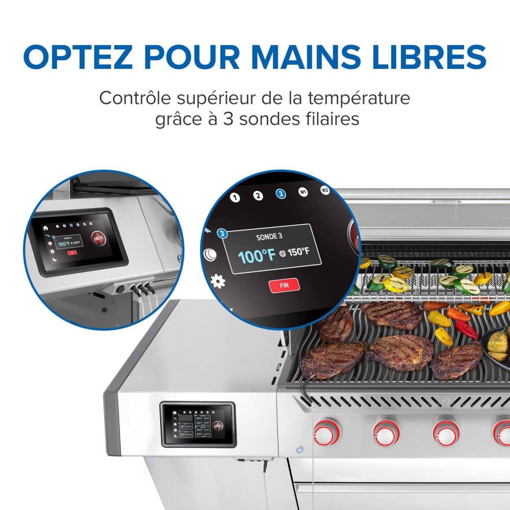 PRO665VXRSIBNSS - Gril Prestige PRO 665 Élite au gaz naturel avec technologie intelligente et boîte à fumage électrique - BBQ Québec