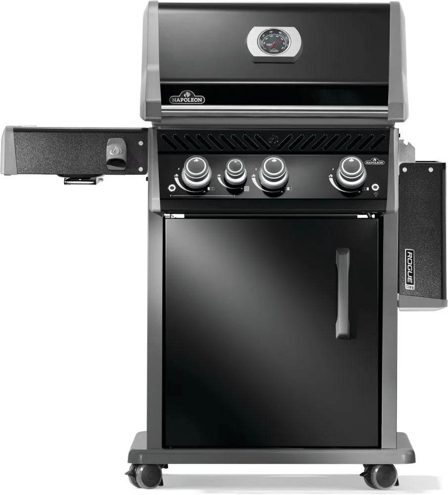 RP425SIBNK - 2 - Gril Rogue PRO 425 au gaz naturel avec brûleur latéral infrarouge, noir - BBQ Québec