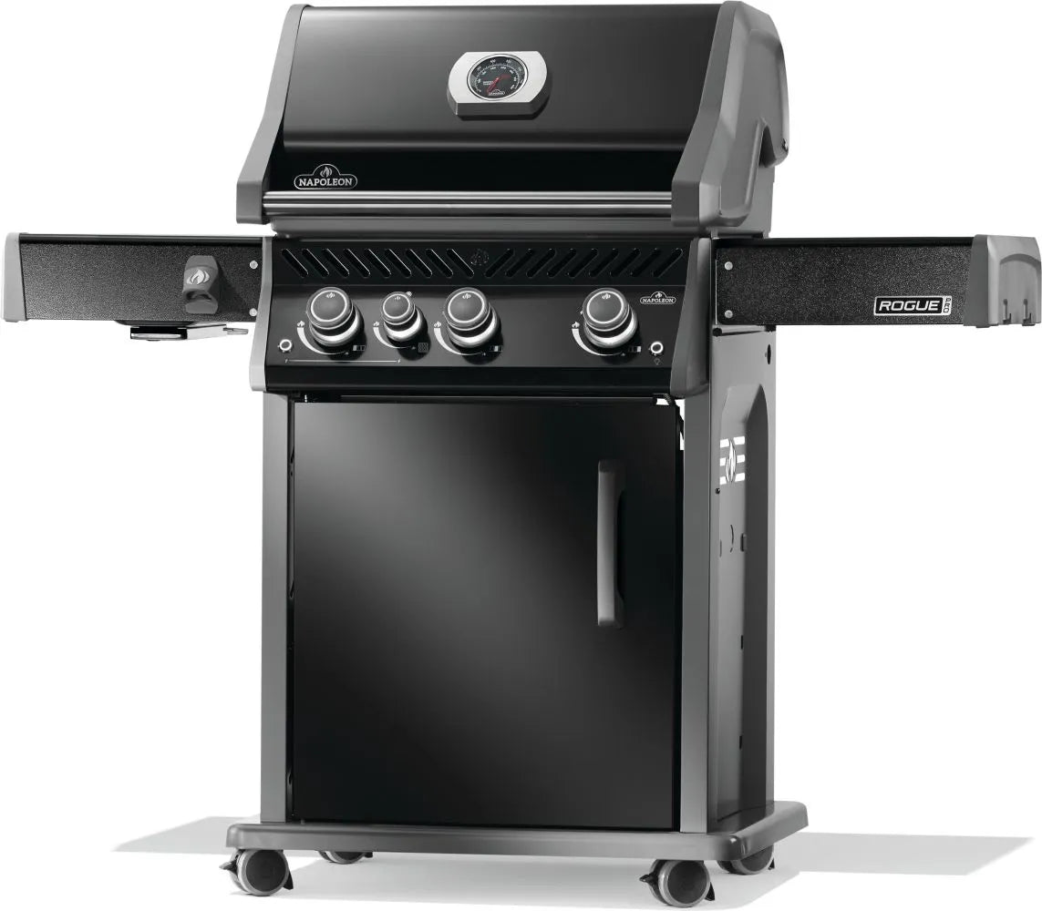 RP425SIBNK - 2 - Gril Rogue PRO 425 au gaz naturel avec brûleur latéral infrarouge, noir - BBQ Québec