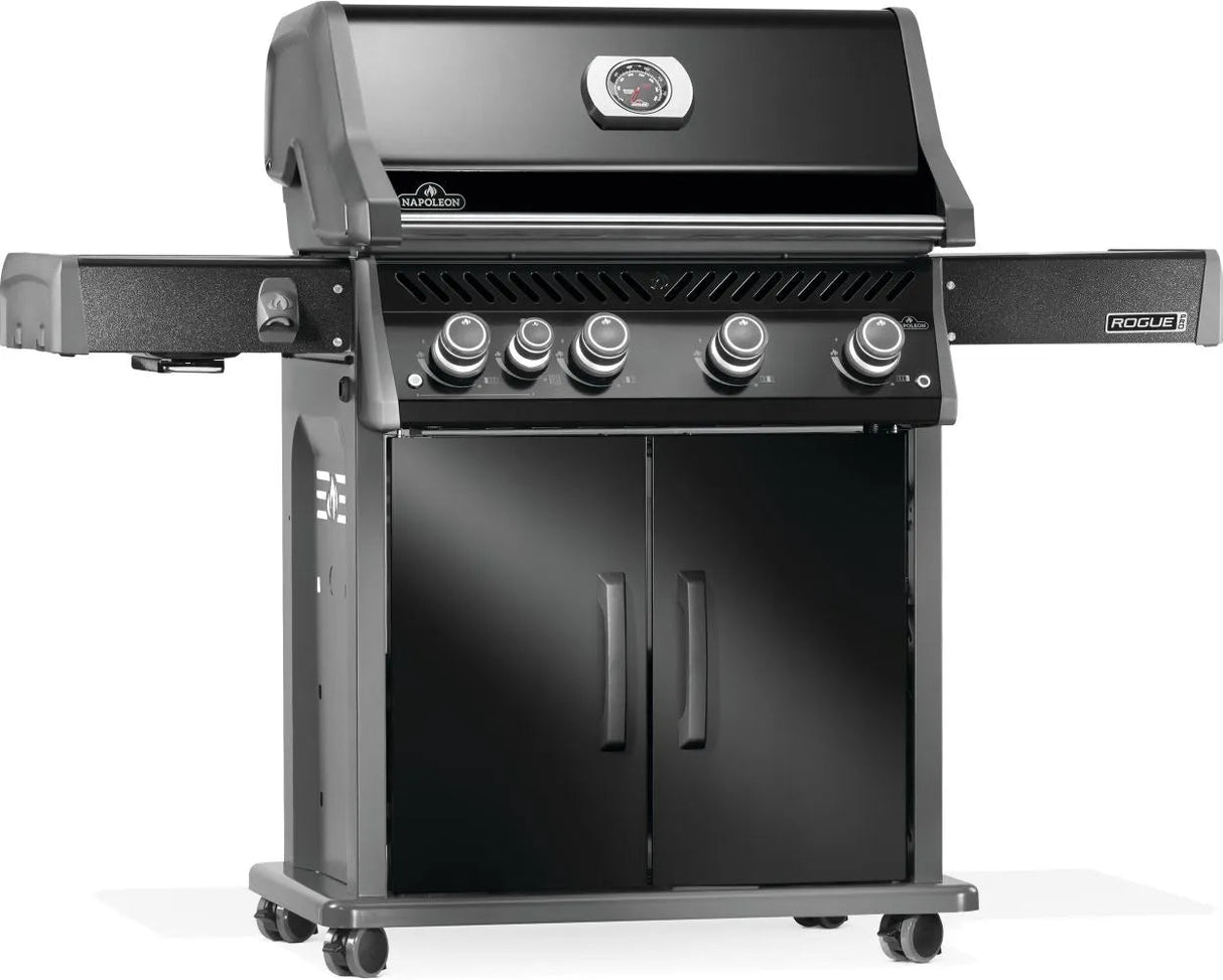 RP525SIBNK - 2 - Napoleon Rogue PRO 525 au gaz naturel avec brûleur latéral infrarouge, noir - BBQ Québec