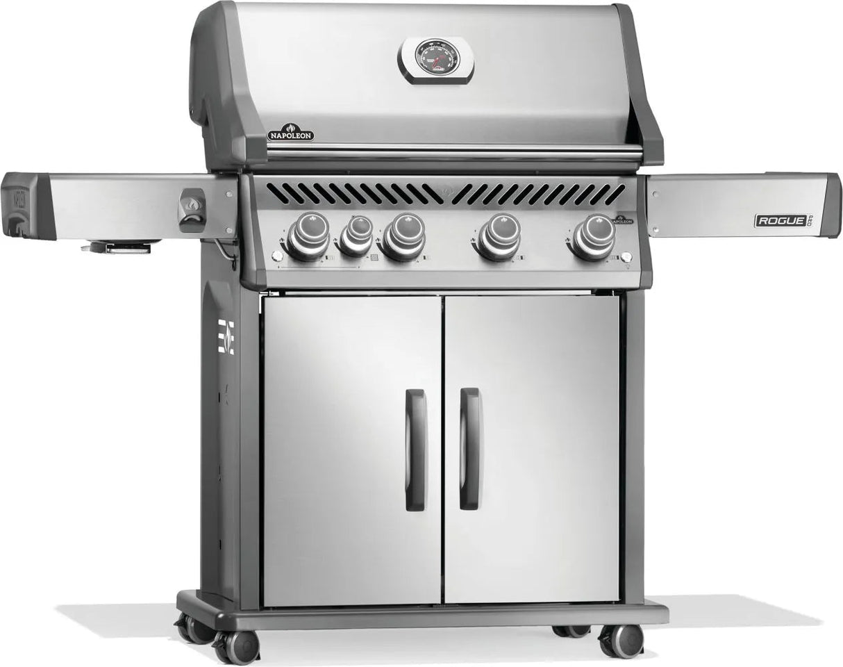 RP525SIBNSS - 2 - Napoléon Rogue PRO 525 au gaz naturel avec brûleur latéral infrarouge, acier inoxydable - BBQ Québec