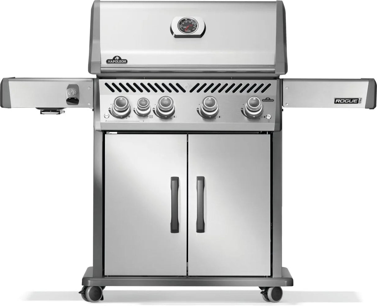 RP525SIBNSS - 2 - Napoléon Rogue PRO 525 au gaz naturel avec brûleur latéral infrarouge, acier inoxydable - BBQ Québec