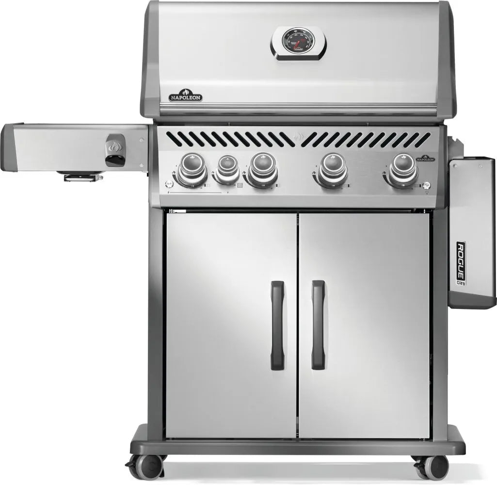 RP525SIBPSS - 2 - Napoleon Rogue PRO 525 au propane avec brûleur latéral infrarouge, acier inoxydable - BBQ Québec