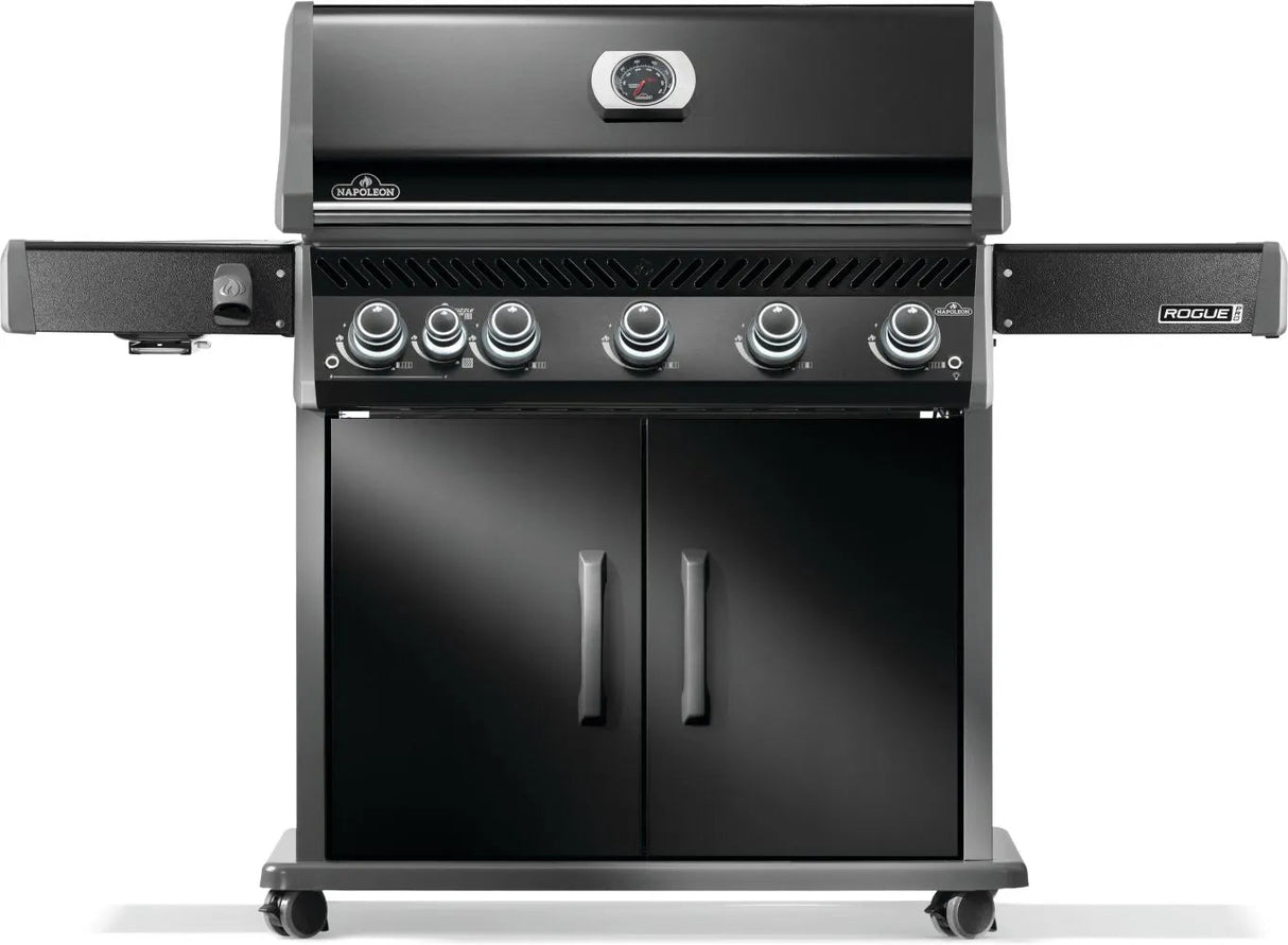 RP625SIBNK - 2 - Napoleon Rogue PRO 625 au gaz naturel avec brûleur latéral infrarouge, noir - BBQ Québec