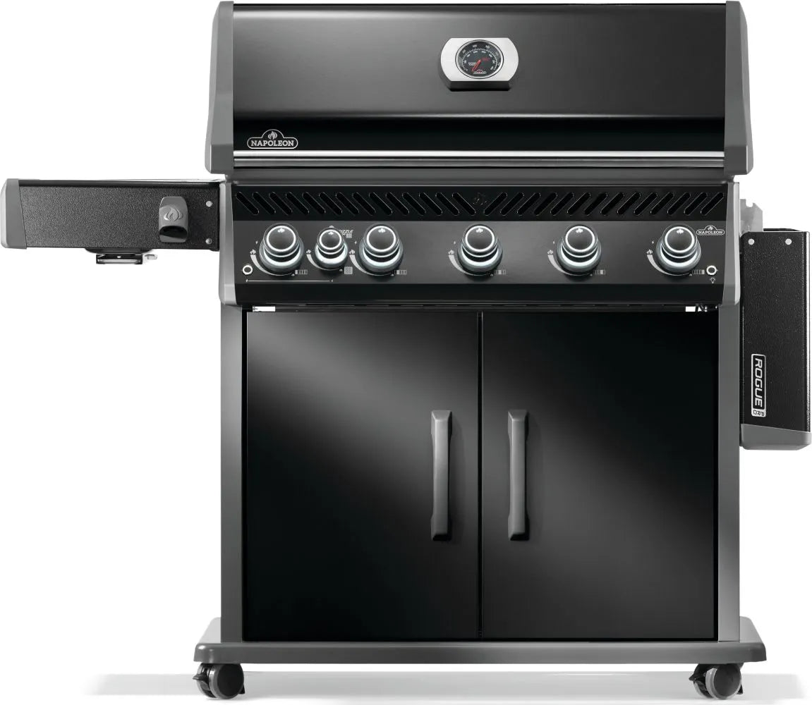 RP625SIBNK - 2 - Napoleon Rogue PRO 625 au gaz naturel avec brûleur latéral infrarouge, noir - BBQ Québec