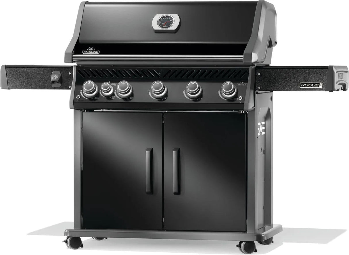 RP625SIBNK - 2 - Napoleon Rogue PRO 625 au gaz naturel avec brûleur latéral infrarouge, noir - BBQ Québec