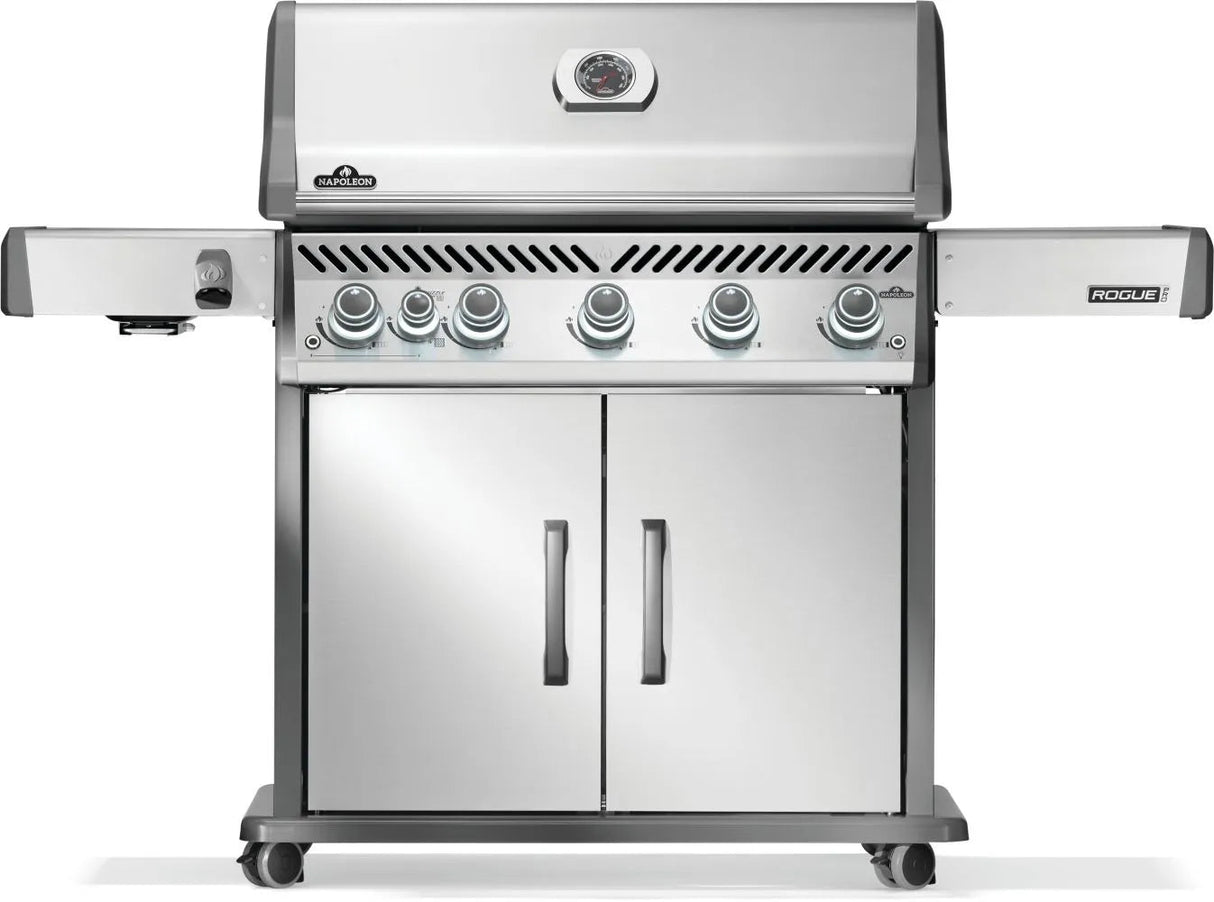 RP625SIBNSS - 2 - Napoleon Rogue PRO 625 au gaz naturel avec brûleur latéral infrarouge, acier inoxydable - BBQ Québec