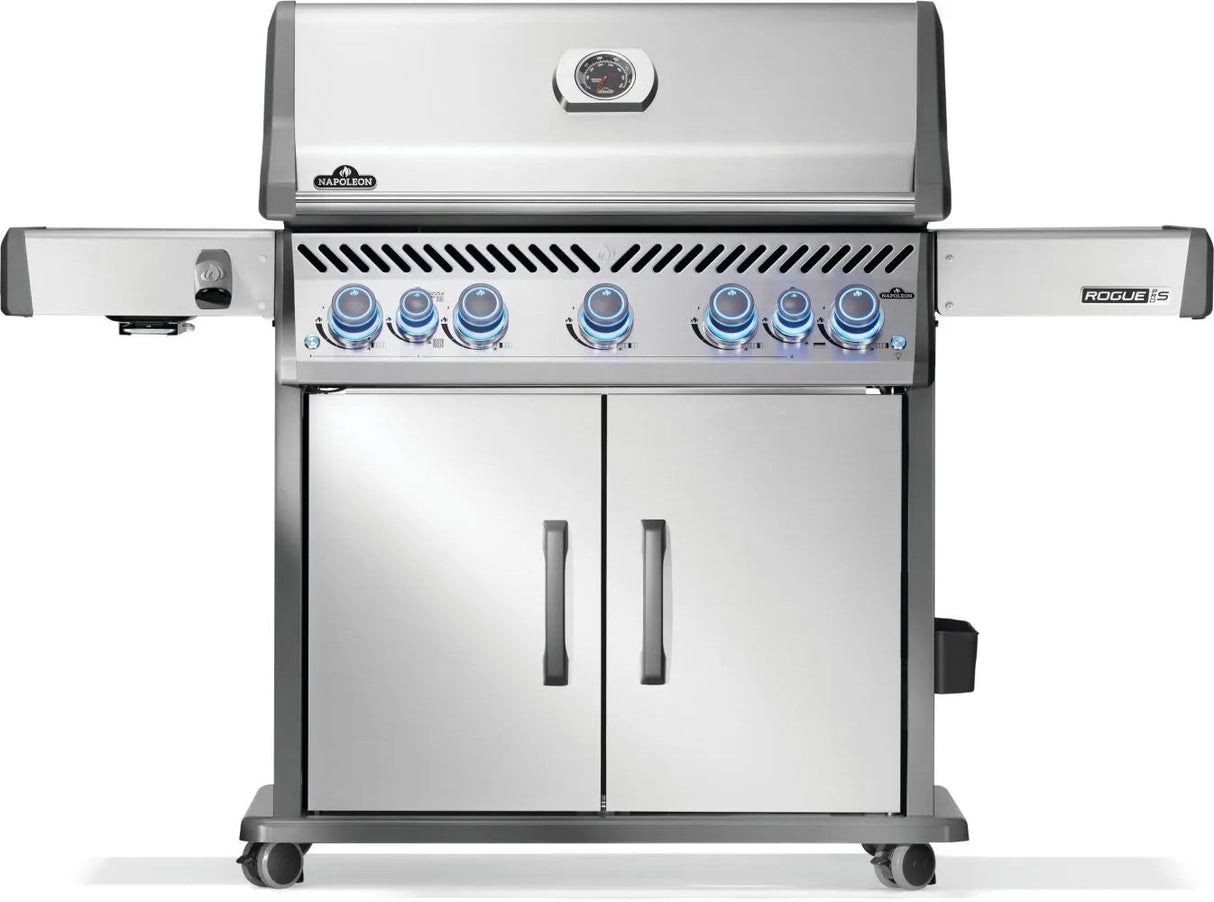 RPS625RSIBNSS - 2 - Napoleon Rogue PRO - S 625 au gaz naturel avec brûleurs latéral et arrière infrarouges, acier inoxydable - BBQ Québec