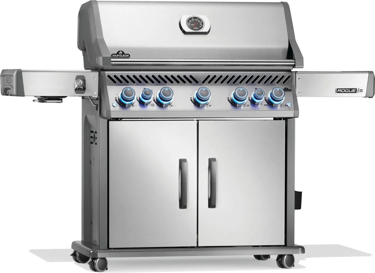 RPS625RSIBNSS - 2 - Napoleon Rogue PRO - S 625 au gaz naturel avec brûleurs latéral et arrière infrarouges, acier inoxydable - BBQ Québec