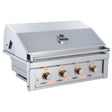 Ruby4B - NG – Ruby 36" à 4 brûleurs Pro - Sear avec lumières DEL, grille de saisie haute température – gaz naturel - BBQ Québec