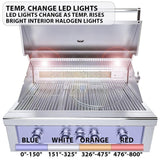 Ruby4BIR - LP – Ruby 36" à 4 brûleurs Pro - Sear avec brûleur infrarouge, moteur de rôtisserie, tige avec lumières DEL, grille de saisie haute température – propane - BBQ Québec