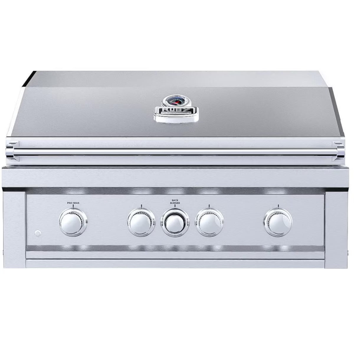 Ruby4BIR - NG – Ruby 36" à 4 brûleurs Pro - Sear avec brûleur infrarouge, moteur de rôtisserie, tige avec lumières DEL, grille de saisie haute température – gaz naturel - BBQ Québec